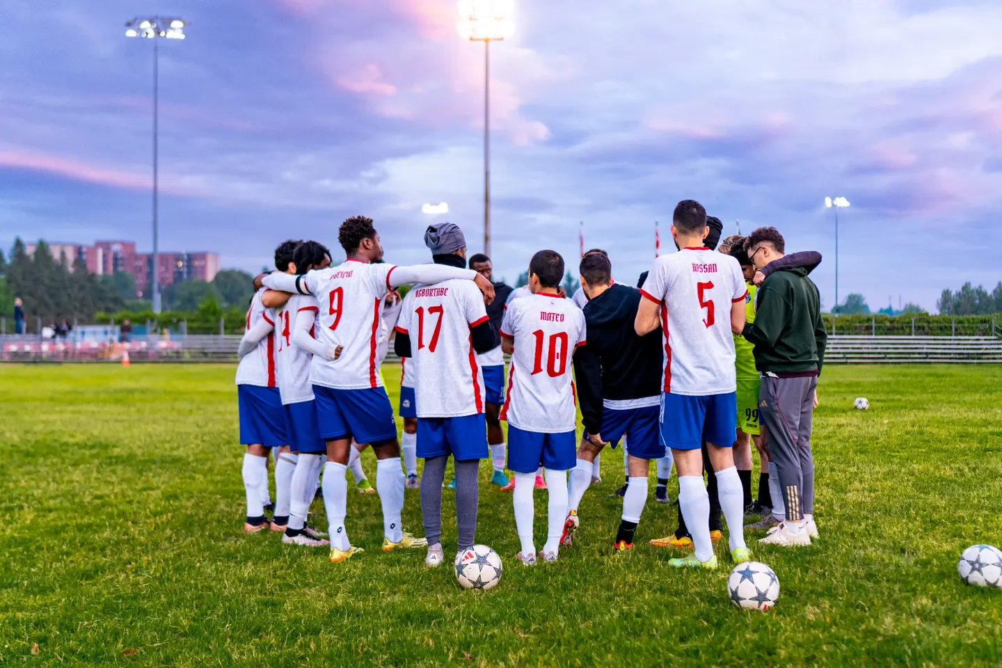Inter Ottawa players gathered as a team